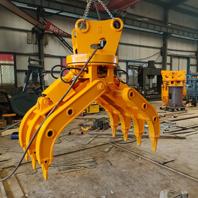 挖機旋轉(zhuǎn)抓鋼機